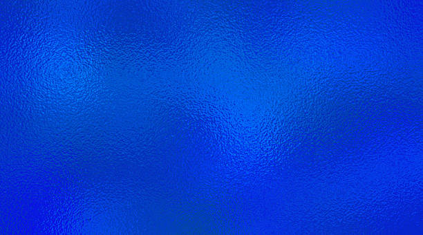 istock Blue Foil Texture Background with Glass Effect, Illustration. Abstract gradient bright and shiny light reflection rough texture 2213138713