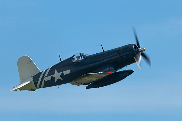 istock Side view of an American WWII fighter plane (F4U Corsair ) 2213150238