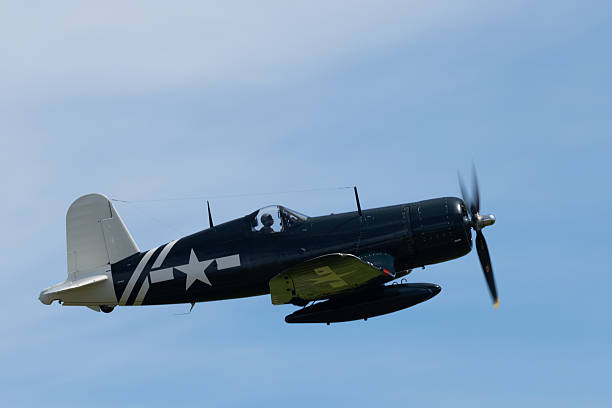 istock Side view of an American WWII fighter plane (F4U Corsair ) 2213150240