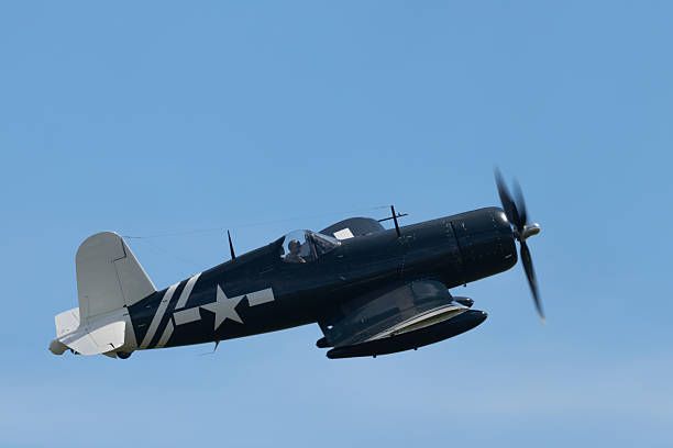 istock Side view of an American WWII fighter plane (F4U Corsair ) 2213150241
