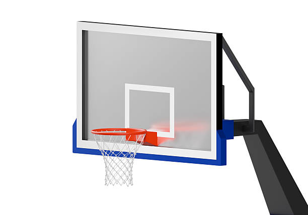 istock Professional basketball hoop and backboard Side view 2213155949