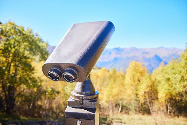 istock Visor binoculars for viewing landscapes and surroundings for tourists 2213159780