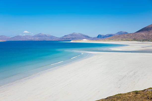 Luskentyre beach on the west coast of Harris in the Outer Hebrides of Scotland.