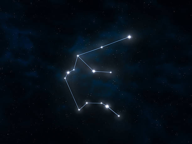 istock Aquarius constellation in the night sky, zodiac sign. 2213167725