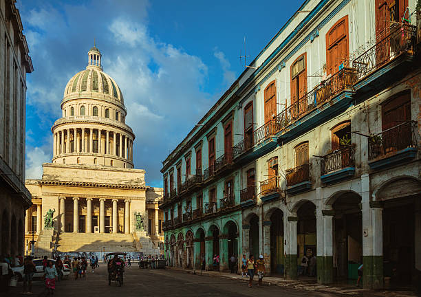 National Capitol Building in Havana, Cuba. Cuban Academy of Sciences, former seat of government.