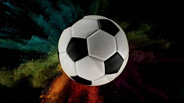 istock Soccer ball with coloured powder explosion. 2213175897
