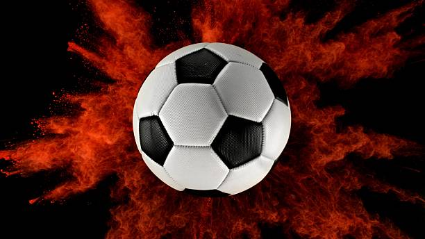 istock Soccer ball with coloured powder explosion. 2213175944