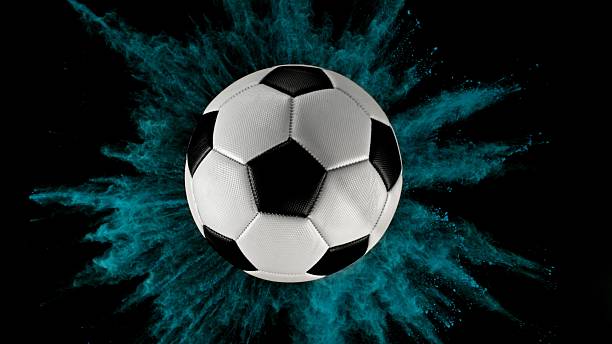 istock Soccer ball with coloured powder explosion. 2213176025
