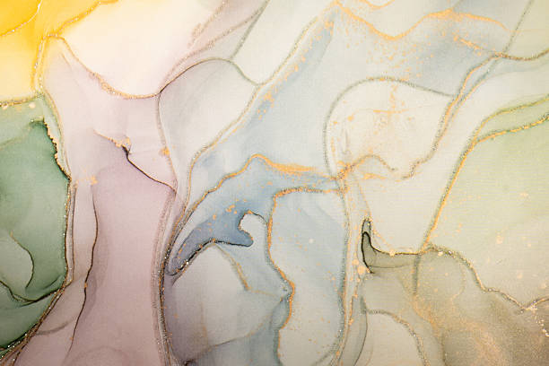istock Beautiful marble surface in pastel tones with glitter effect. Modern abstract stone background. 2213179304
