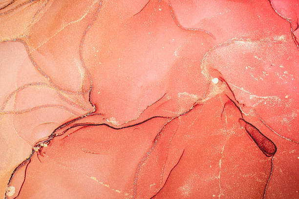 istock Beautiful romantic marble surface in red, purple and pink tones with glitter effect. Modern abstract stone background. 2213179626