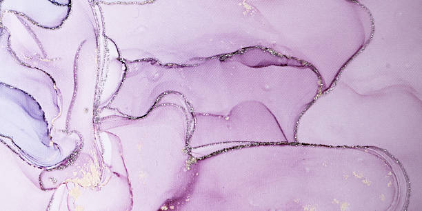 istock Marble surface in blue-purple tones with glitter effect. Modern abstract stone background. 2213180865