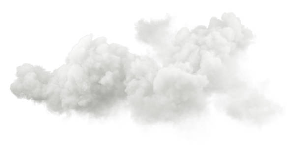 istock Cutout steam white soft clouds idyllic shapes on white backgrounds 3d illustrations 2213181571