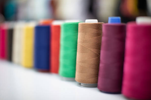 These colorful thread spools are beautifully organized for all your sewing, crafting, and creative projects