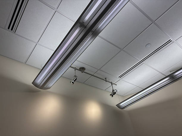 istock Modern Flourescent Ceiling in Hospital Lobby Area 2213190356