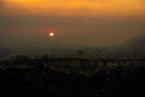 istock Sunset over Caracas, environmental pollution 2213190476