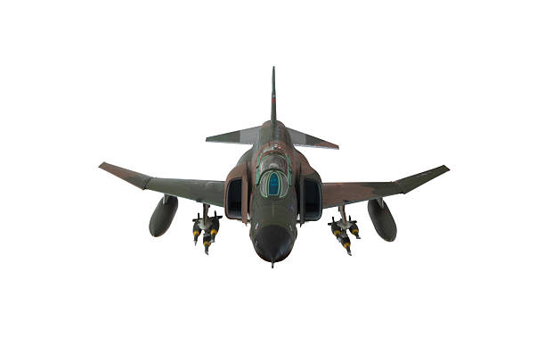 istock F-4 Jet fighter flying, isolated background. 2213190929