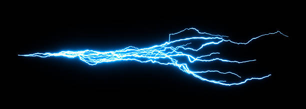 istock Isolated electric plasma power glowing on black backgrounds 3d rendering 2213192717