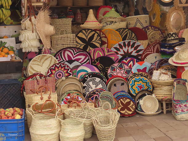 istock Market Stall Selling Tourist Souvenirs in a Moroccan Souk 2213192965