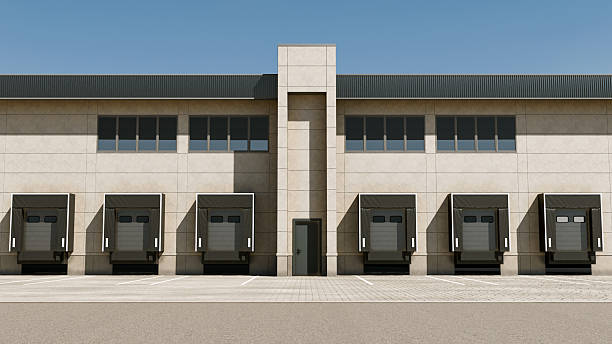 istock Modern Industrial Warehouse with Loading Bays, Delivery Docks, Logistics and Transport Facility, 3D Render 2213193837