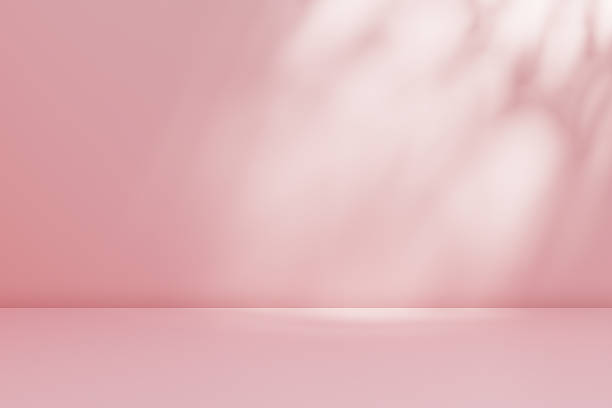 istock Background illustration of a pink room with sunlight shining in. 2213194987