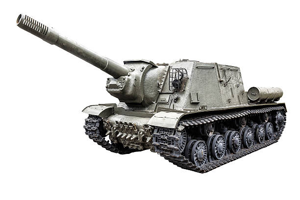 istock ISU-152 self-propelled artillery isolated on white 2213195360
