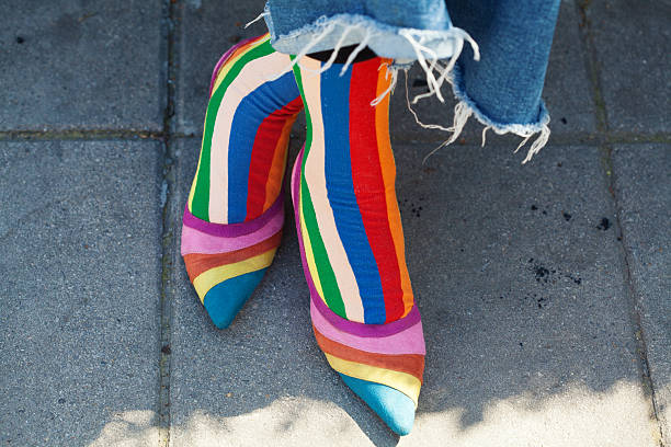 Rainbow shoes and rainbow socks