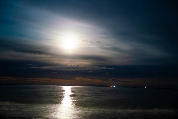 istock Night sea in the moonlight 2213197855