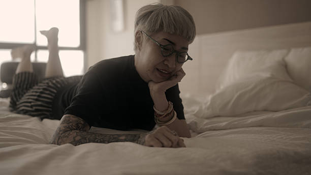 istock Lazy day at an old woman's residence. 2213198925