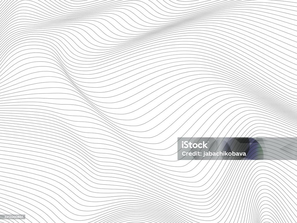 Distorted Wave Texture Distorted Wave Monochrome Texture Black And White Wireframe Wave Curve ...