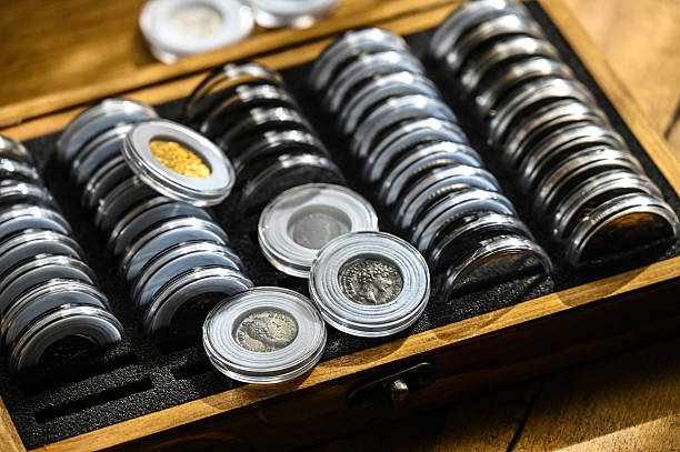 istock Numismatics ancient gold and silver coins 2213204171