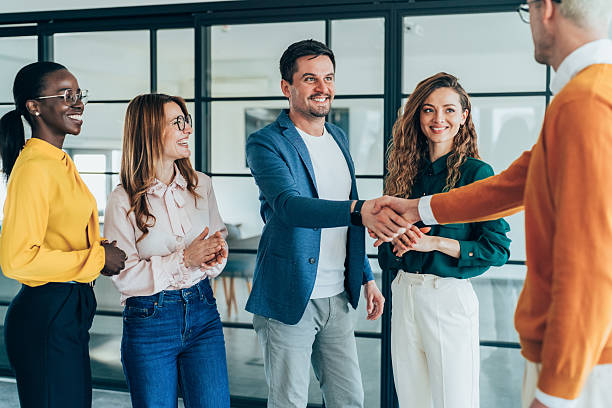 istock Meeting the new business partner 2213207314