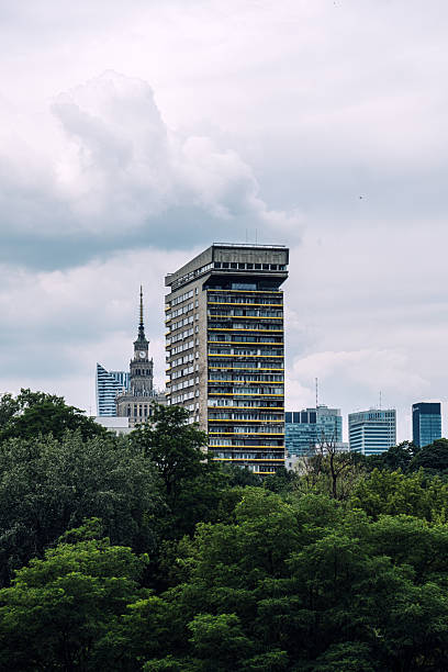 istock Urban Skyline with Trees in Warsaw 2213208524