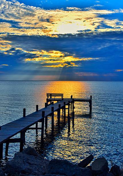 istock Sunrise over Chesapeake Bay and pier 2213213035