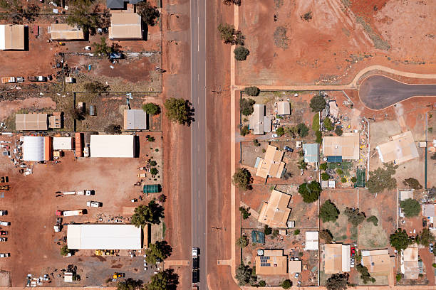 istock View from above a small town in the outback, Western Australia 2213215654