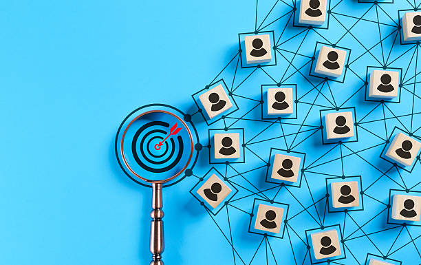 istock CRM, Customer Relationship Management. customer targeting network concept. Global business technology. Focusing on target connected network of customer icons, audience segmentation, marketing strategy 2213220846