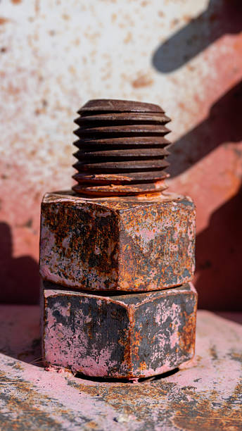 istock Close-up of a rusty bolt with corroded threads 2213225226