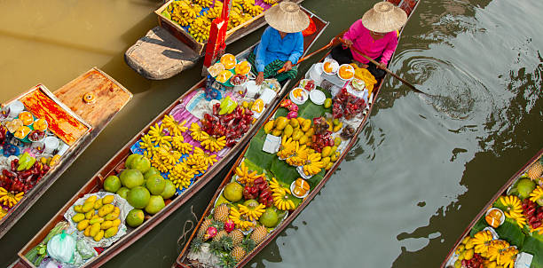 istock floating market at Bangkok Thailand 2213225873