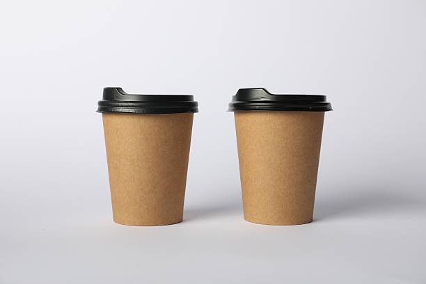istock Paper cups on white background. Mockup for design 2213232226