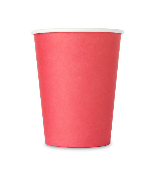 istock One paper cup on white background. Mockup for design 2213232231