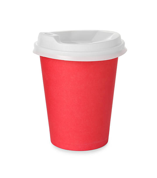 istock Paper cup with lid on white background. Mockup for design 2213232258