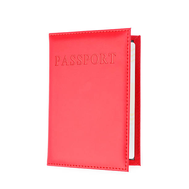istock Passport in bright cover isolated on white, top view 2213232585