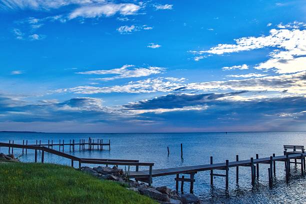 istock Early morning clouds over Chesapeake Bay and piers 2213243497