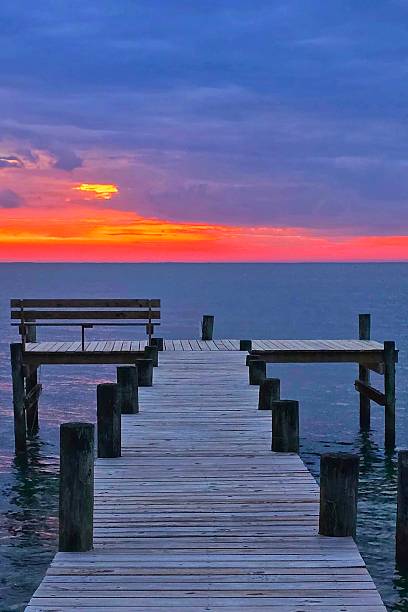 istock Dawn sky over a Chesapeake Bay pier 2213243505