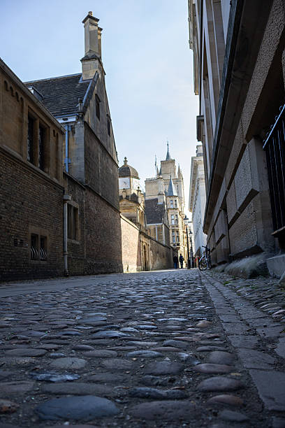 A low level view towards the square along Senate House Passage.