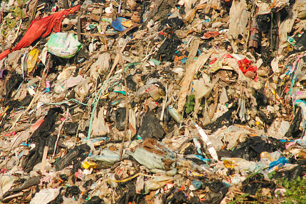 istock Garbage pile in trash dump or landfill. Pollution concept. 2213248417