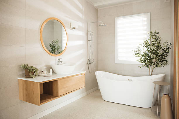 modern bathroom interior design - badkar bildbanksfoton och bilder