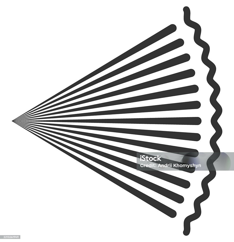 Abstract Vector Graphic Featuring Radiating Lines Represents Focus ...
