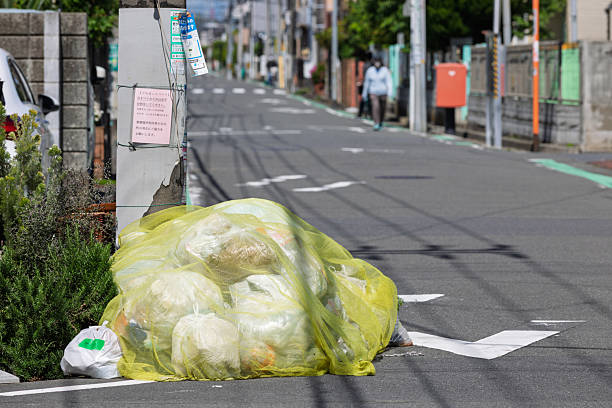 istock Garbage collected at a garbage collection site in a residential area 2213278537