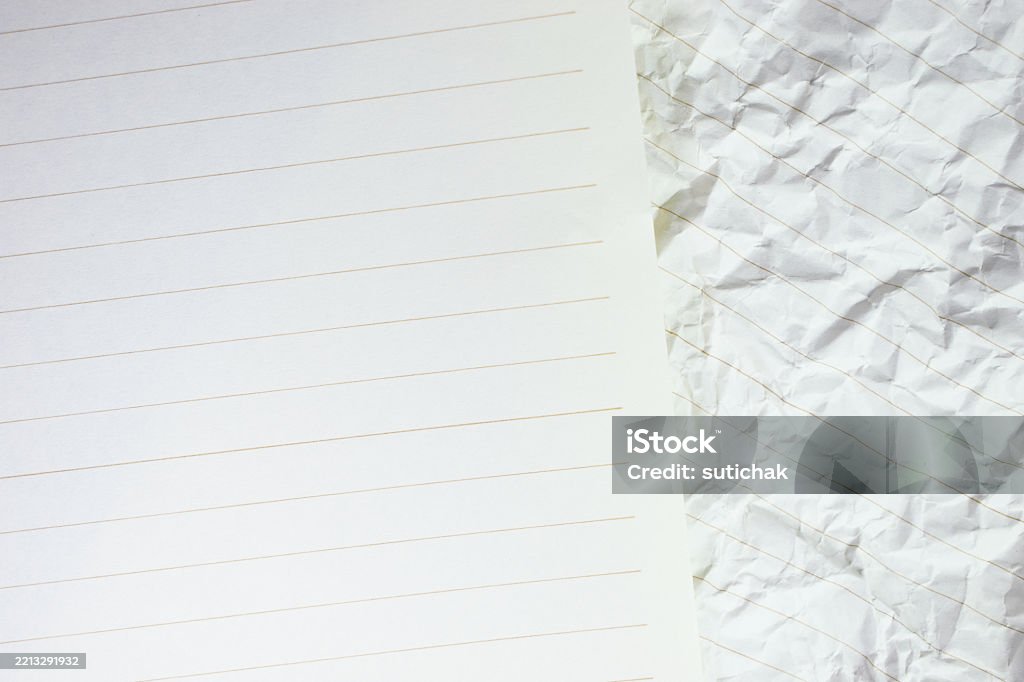 Crumble Paper Line Crumpled Line Paper Texture Background Blank Sheet Notebook Stock Photo ...