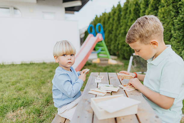 istock Brothers enjoying leisure games in backyard 2213292974